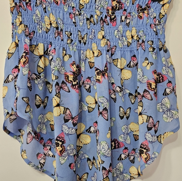 Wild Fable blue Butterfly Tube Top Size XS Woman's - Picture 2 of 10